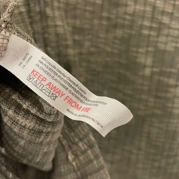 NWOT Free People Intimately FP Ribbed Scoopneck Top in Heathered Green size XL - Picture 9 of 9